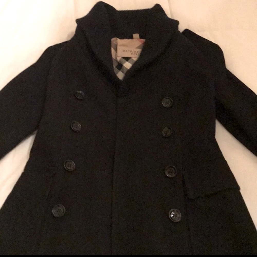 Burberry Wool Black Coat.